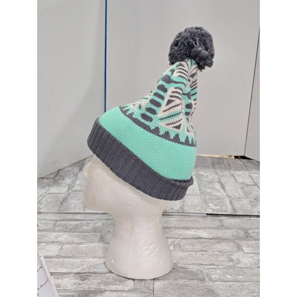 Patagonia Kids Powder Town Beanie Snow Beam Nouveau Green One‎ Size